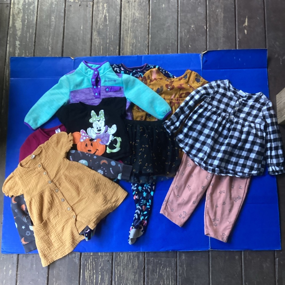 Bundle of 10 Girls Fall theme clothes Kids Set - Multicolor, size 3T